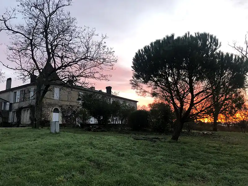 Jardin du domaine le soir